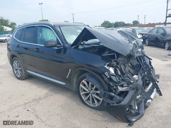 2019 BMW X3 xDrive30i with VIN 5UXTR9C58KLE20199, listed as a IAAI auction lot 35088283 with 36,857 mi miles. Bid and sale history available at carsss.com. Image 1.