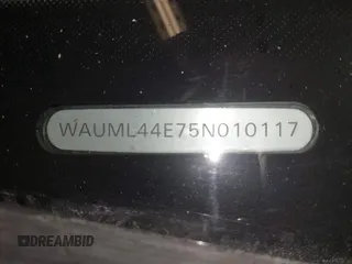 2005 Audi A8 L with VIN WAUML44E75N010117, listed as a IAAI auction lot 41523759 with 125,431 mi miles. Bid and sale history available at carsss.com. Image 17.