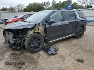 2023 Kia Carnival SX Prestige with VIN KNDNE5H32P6221299, listed as a Copart auction lot 45847354 with 20,669 mi miles and Salvage Title. Bid and sale history available at carsss.com. Image 1.