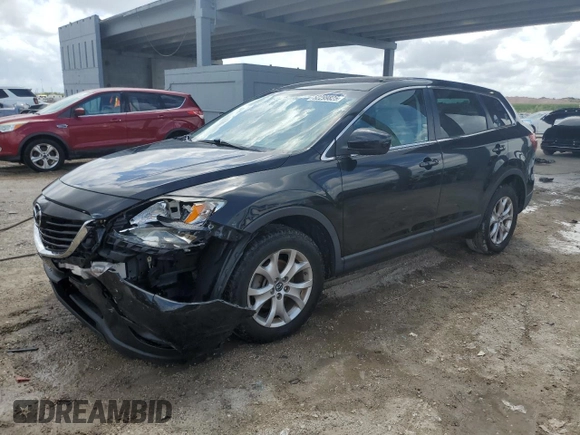 2015 Mazda CX-9 Sport with VIN JM3TB2BA5F0449957, listed as a Copart auction lot 52299825 with 105,017 mi miles and Salvage Title. Bid and sale history available at carsss.com. Image 1.