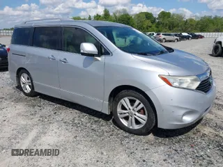 2012 Nissan Quest SL with VIN JN8AE2KP8C9050791, listed as a IAAI auction lot 42009295 with 172,366 mi miles. Bid and sale history available at carsss.com. Image 1.
