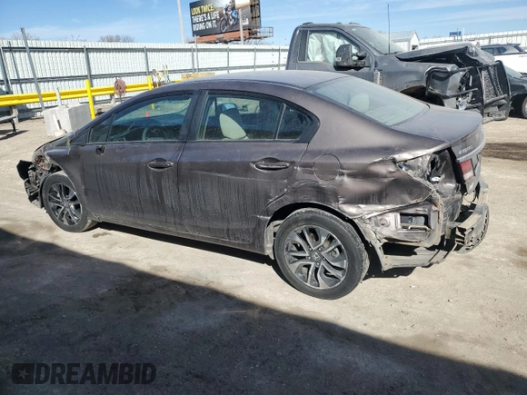 2015 Honda Civic EX with VIN 2HGFB2F80FH526907, listed as a Copart auction lot 46945025 with 78,764 mi miles and Salvage Title. Bid and sale history available at DreamBid. Image 2.