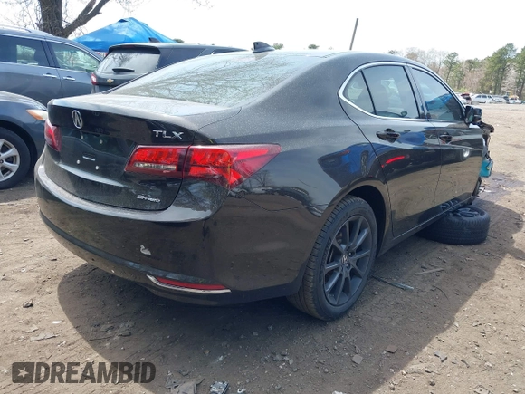 2015 Acura TLX V6 Tech with VIN 19UUB3F55FA010575, listed as a IAAI auction lot 42117562 with 108,564 mi miles. Bid and sale history available at carsss.com. Image 4.