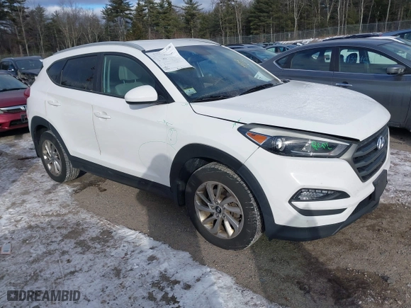2016 Hyundai Tucson SE with VIN KM8J3CA44GU254260, listed as a IAAI auction lot 41328567 with 124,554 mi miles. Bid and sale history available at carsss.com. Image 1.