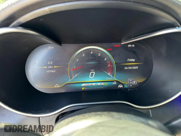 2019 Mercedes-Benz C 43 AMG with VIN 55SWF6EB7KU288950, listed as a Copart auction lot 62078175 with 107,060 mi miles and Clean title. Bid and sale history available at DreamBid. Image 6.