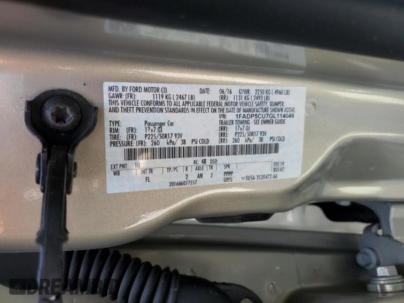2016 Ford C-Max Energi SEL with VIN 1FADP5CU7GL114049, listed as a Copart auction lot 53071654 with 62,581 mi miles and Clean Title. Bid and sale history available at carsss.com. Image 11.