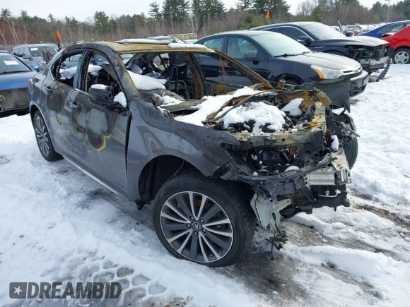 2018 Acura TLX Advance with VIN 19UUB3F75JA003734, listed as a IAAI auction lot 41430031 with 85,000 mi miles and . Bid and sale history available at DreamBid. Image 1.
