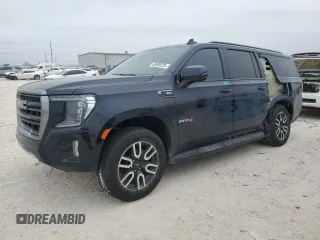 2024 GMC Yukon XL AT4 with VIN 1GKS2HKL9RR255168, listed as a Copart auction lot 43969225 with 12,972 mi miles and Salvage Title. Bid and sale history available at carsss.com. Image 1.