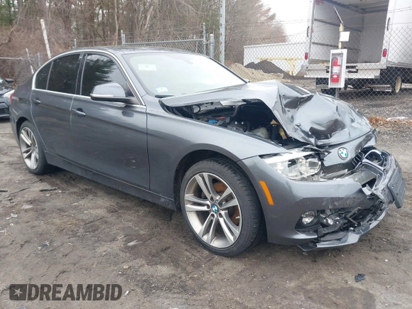 2018 BMW 3 Series with VIN WBA8F1C54JAE93207, listed as a IAAI auction lot 41876781 with 64,749 mi miles and . Bid and sale history available at DreamBid. Image 1.