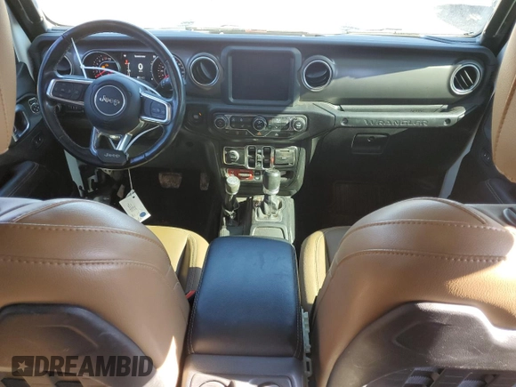 2021 Jeep Wrangler Unlimited Rubicon with VIN 1C4JJXFG7MW842870, listed as a Copart auction lot 43315785 with 21,805 mi miles and Salvage Title. Bid and sale history available at carsss.com. Image 8.