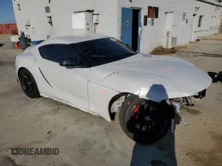 2024 Toyota GR Supra 3.0 with VIN WZ1DB0G03RW065227, listed as a Copart auction lot 47480945 with 0 mi miles and Salvage Title. Bid and sale history available at carsss.com. Image 4.