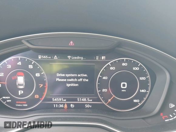 2019 Audi Q5 Prestige with VIN WA1CNAFY2K2023587, listed as a IAAI auction lot 41059294 with 54,591 mi miles. Bid and sale history available at carsss.com. Image 7.