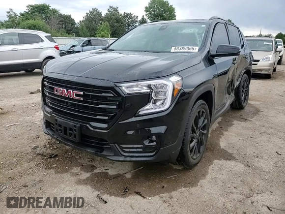2024 GMC Terrain SLT with VIN 3GKALVEG1RL379965, listed as a Copart auction lot 58389365 with 10,555 mi miles and Salvage title. Bid and sale history available at DreamBid. Image 14.