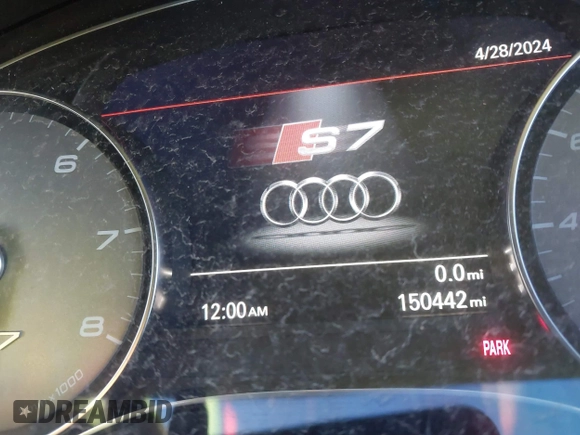 2014 Audi S7 Prestige with VIN WAUW2AFC6EN065356, listed as a IAAI auction lot 40994378 with 150,442 mi miles. Bid and sale history available at carsss.com. Image 16.