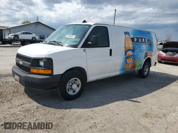2017 Chevrolet Express Cargo Van with VIN 1GCZGHFG0H1179264, listed as a Copart auction lot 53999005 with 0 mi miles and Clean Title. Bid and sale history available at carsss.com. Image 1.