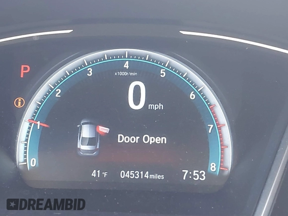 2017 Honda Civic Sedan EX-L with VIN 19XFC1F79HE214063, listed as a IAAI auction lot 41823628 with 45,314 mi miles. Bid and sale history available at carsss.com. Image 7.