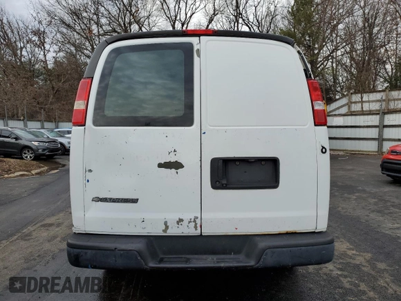 2013 Chevrolet Express Cargo Van with VIN 1GCWGGCAXD1156632, listed as a Copart auction lot 42946155 with 293,180 mi miles and Clean Title. Bid and sale history available at carsss.com. Image 6.