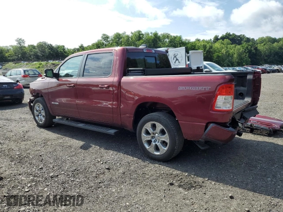 2022 Ram 1500 Big Horn z VIN 1C6RRFFGXNN296442, wystawiony jako Copart lot #64558045 z przebiegiem 33 925 mil mil oraz Szkoda całkowita • Salvage title. Historia ofert i sprzedaży dostępna na DreamBid. Obrazek 2.