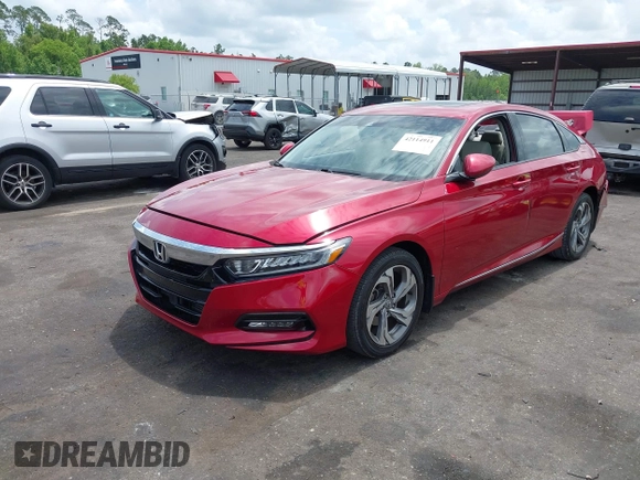 2018 Honda Accord EX-L z VIN 1HGCV1F59JA106158, wystawiony jako IAAI lot #42114911 z przebiegiem 68 906 mil mil oraz . Historia ofert i sprzedaży dostępna na DreamBid. Obrazek 2.