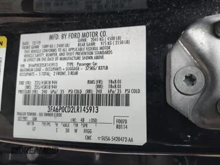2020 Ford Fusion SEL с VIN 3FA6P0CD2LR145913, выставлен на аукционе IAAI как лот 42310012 с пробегом 121 168 миль миль и . История ставок и продаж доступна на DreamBid. Изображение 9.