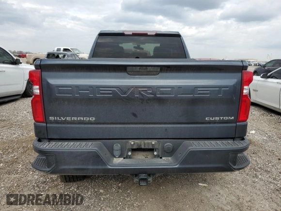 2021 Chevrolet Silverado 1500 Custom with VIN 1GCRWBEK1MZ228490, listed as a Copart auction lot 43900585 with 127,270 mi miles and Salvage Title. Bid and sale history available at DreamBid. Image 6.