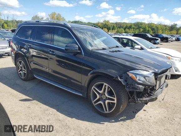 2017 Mercedes-Benz GLS 550 with VIN 4JGDF7DE7HA904797, listed as a Copart auction lot 70669814 with 75,145 mi miles and Salvage Title. Bid and sale history available at DreamBid. Image 4.