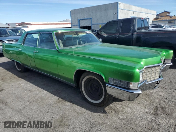 1969 Cadillac Brougham z VIN P9173311, wystawiony jako Copart lot #77826624 z przebiegiem 32 340 mil mil oraz Szkody całkowita. Historia ofert i sprzedaży dostępna na DreamBid. Obrazek 4.