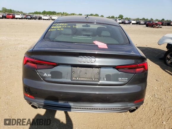 2018 Audi A5 Sportback Premium Plus with VIN WAUENCF57JA135769, listed as a Copart auction lot 55371443 with 44,353 mi miles. Bid and sale history available at carsss.com. Image 6.