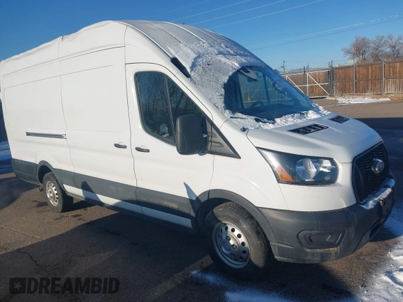 2023 Ford Transit Cargo with VIN 1FTBR3U86PKA39951, listed as a IAAI auction lot 41449397 with 46,883 mi miles and . Bid and sale history available at DreamBid. Image 1.