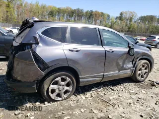 2017 Honda CR-V EX-L with VIN 2HKRW2H88HH672690, listed as a Copart auction lot 53306295 with 62,073 mi miles and Salvage Title. Bid and sale history available at carsss.com. Image 3.