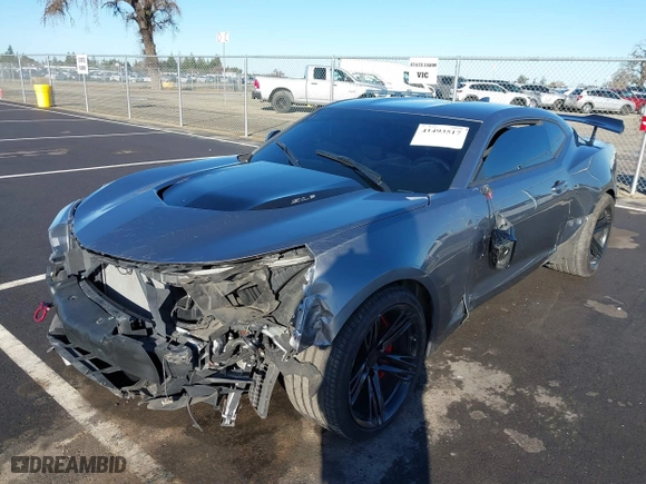 2019 Chevrolet Camaro ZL1 with VIN 1G1FK1R62K0145313, listed as a IAAI auction lot 41493517 with 42,467 mi miles. Bid and sale history available at carsss.com. Image 6.