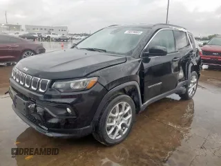 2022 Jeep Compass Latitude Lux with VIN 3C4NJDFB1NT218753, listed as a Copart auction lot 59378005 with 52,472 mi miles and Clean title. Bid and sale history available at DreamBid. Image 1.