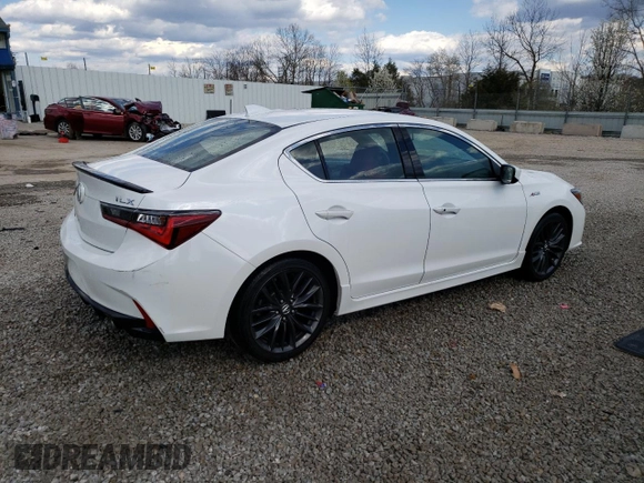 2022 Acura ILX w/Premium/A-Spec Package with VIN 19UDE2F80NA006332, listed as a Copart auction lot 50320165 with 24,053 mi miles and Salvage Title. Bid and sale history available at carsss.com. Image 3.