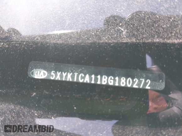 2011 Kia Sorento LX with VIN 5XYKTCA11BG180272, listed as a IAAI auction lot 42125073 with 137,156 mi miles and . Bid and sale history available at DreamBid. Image 12.