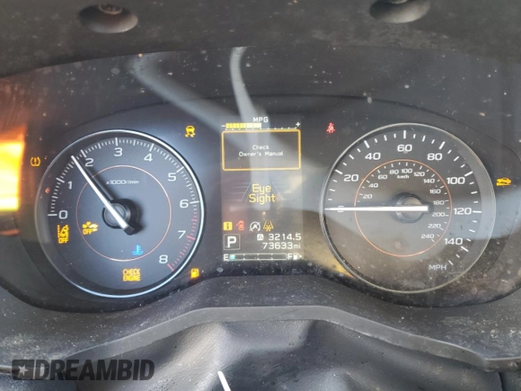 2020 Subaru Crosstrek z VIN JF2GTABC6L8220978, wystawiony jako Copart lot #45022395 z przebiegiem 73 633 mil mil oraz Szkoda całkowita • Salvage title. Historia ofert i sprzedaży dostępna na DreamBid. Obrazek 9.