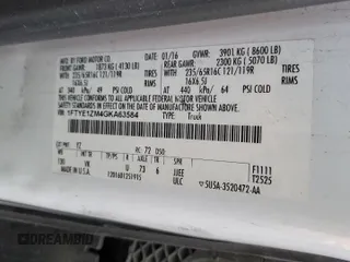 2016 Ford Transit Cargo with VIN 1FTYE1ZM4GKA63584, listed as a Copart auction lot 42264265 with 107,035 mi miles and Salvage Title. Bid and sale history available at carsss.com. Image 12.