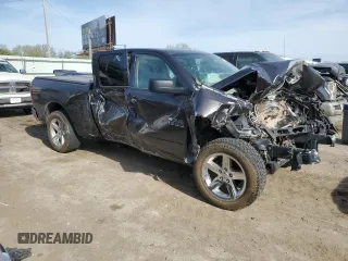 2018 Ram 1500 Express with VIN 1C6RR7FG3JS215878, listed as a Copart auction lot 52197945 with 0 mi miles and Salvage Title. Bid and sale history available at carsss.com. Image 4.