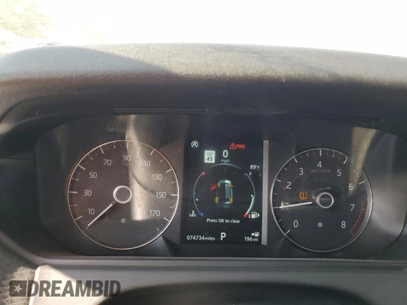 2019 Land Rover Range Rover Velar S z VIN SALYB2EX1KA781163, wystawiony jako Copart lot #53030055 z przebiegiem 74 734 mil mil oraz Szkoda całkowita • Salvage title. Historia ofert i sprzedaży dostępna na DreamBid. Obrazek 9.