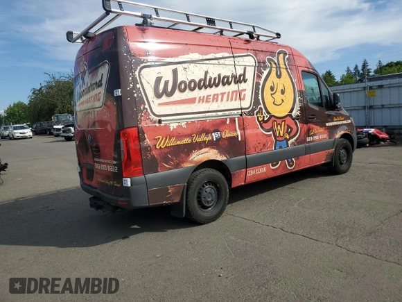 2021 Mercedes-Benz Sprinter Cargo Cargo with VIN W1Y40BHY2MT064354, listed as a Copart auction lot 59735044 with 55,248 mi miles and Salvage Title. Bid and sale history available at DreamBid. Image 3.