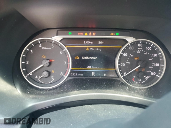 2025 Nissan Sentra SR with VIN 3N1AB8DV8SY228827, listed as a Copart auction lot 51458005 with 2,123 mi miles and Salvage Title. Bid and sale history available at DreamBid. Image 9.