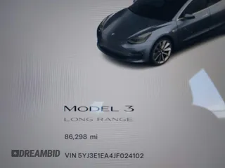 2018 Tesla Model 3 Long Range Battery with VIN 5YJ3E1EA4JF024102, listed as a IAAI auction lot 42100621 with 86,298 mi miles and . Bid and sale history available at DreamBid. Image 7.