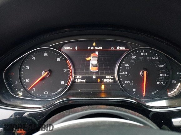 2013 Audi A8 L 3.0L with VIN WAURGAFD2DN001126, listed as a Copart auction lot 87213164 with 116,694 mi miles and Salvage Title. Bid and sale history available at carsss.com. Image 9.