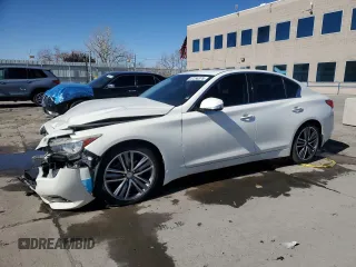2017 Infiniti Q50 3.0t Premium with VIN JN1EV7AR7HM833363, listed as a Copart auction lot 47256375 with 96,188 mi miles and Salvage Title. Bid and sale history available at carsss.com. Image 1.
