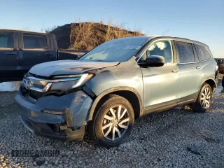 2021 Honda Pilot EX z VIN 5FNYF5H38MB010036, wystawiony jako Copart lot #87835585 z przebiegiem 102 343 mil mil oraz Szkoda całkowita • Salvage title. Historia ofert i sprzedaży dostępna na DreamBid. Obrazek 1.