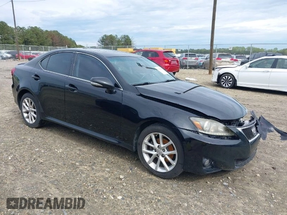 2011 Lexus IS 250 with VIN JTHCF5C26B5048550, listed as a IAAI auction lot 41874477 with 284,362 mi miles. Bid and sale history available at carsss.com. Image 1.