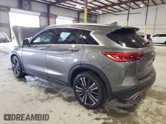 2021 Infiniti QX50 Luxe with VIN 3PCAJ5BA6MF123328, listed as a Copart auction lot 88411535 with 34,162 mi miles and Salvage title. Bid and sale history available at DreamBid. Image 2.