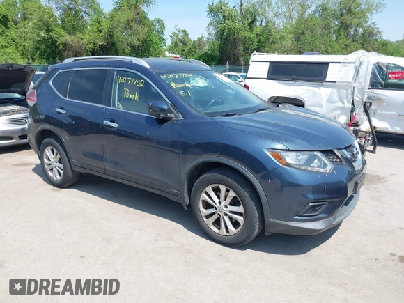 2016 Nissan Rogue SV with VIN KNMAT2MV2GP692275, listed as a IAAI auction lot 42171702 with 33,413 mi miles. Bid and sale history available at carsss.com. Image 1.