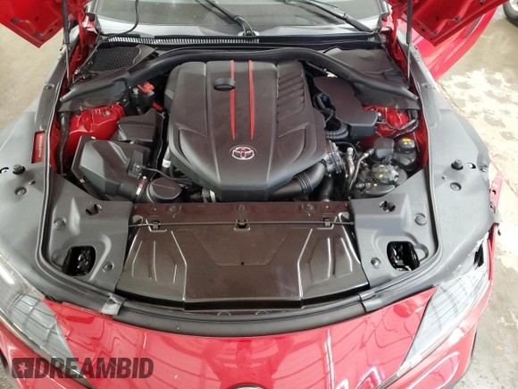 2020 Toyota GR Supra 3.0 with VIN WZ1DB4C08LW022135, listed as a Copart auction lot 72542424 with 17,421 mi miles and Salvage Title. Bid and sale history available at carsss.com. Image 11.