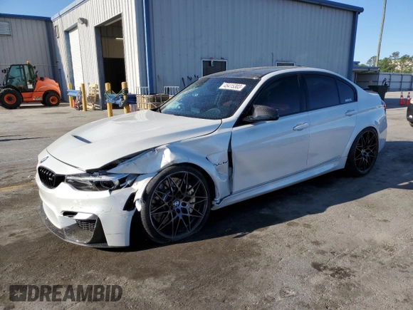 2018 BMW M3 with VIN WBS8M9C54J5K99413, listed as a Copart auction lot 45415303 with 31,691 mi miles. Bid and sale history available at carsss.com. Image 1.