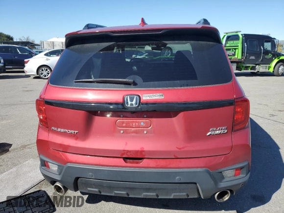 2023 Honda Passport Elite with VIN 5FNYF8H06PB013044, listed as a Copart auction lot 48347315 with 44,250 mi miles and Salvage Title. Bid and sale history available at DreamBid. Image 6.